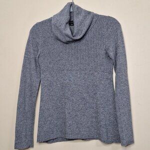 Banana Republic  Grey Cashmere Blend Cowl Neck Sweater XS Ribbed Classiccore